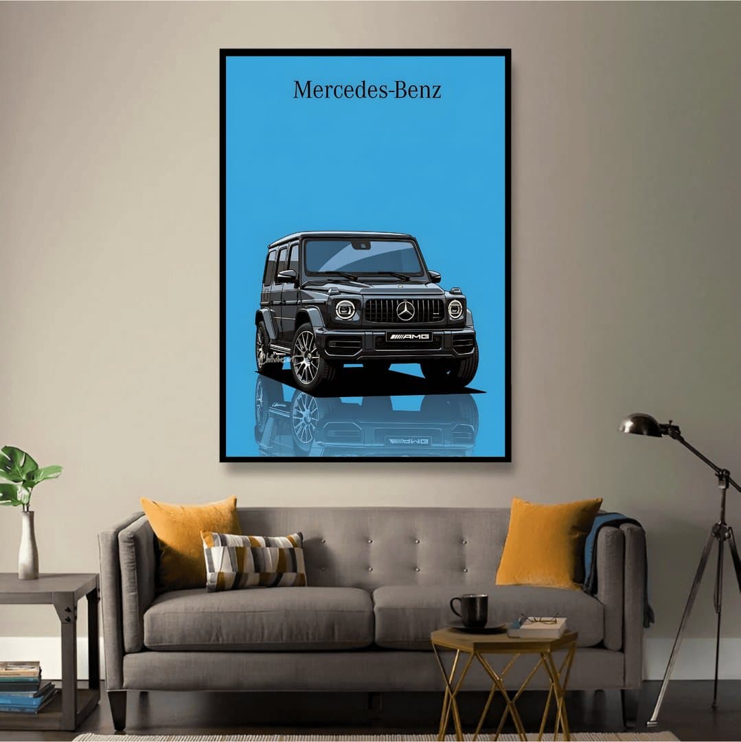 Mercedes-AMG G-Wagon Frame & Poster | HD Acrylic Car Wall Decor for Home & Office | Wall Ready Design Frames & Posters 3