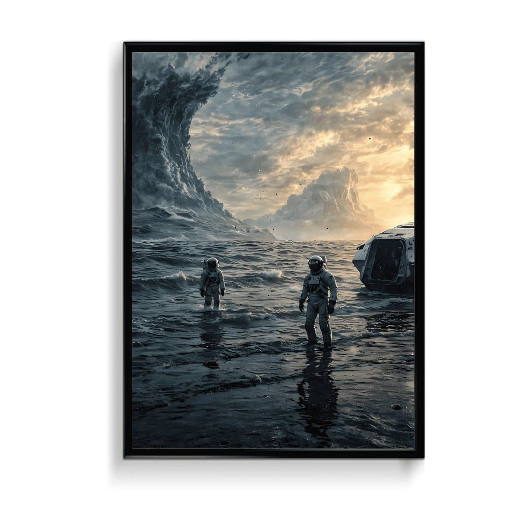 Miller's planet - Interstellar (Movie) Frame & Poster | HD Acrylic Movie Wall Decor for Home & Office | Wall Ready Design Frames & Posters 1