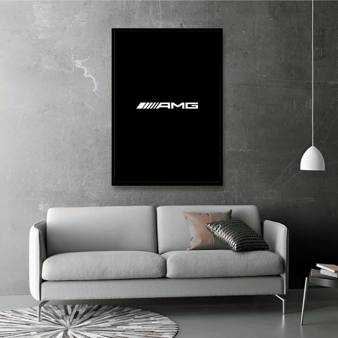 Mercedes-AMG Logo Frame & Poster | HD Acrylic Car Wall Decor for Home & Office | Wall Ready Design Frames & Posters 4