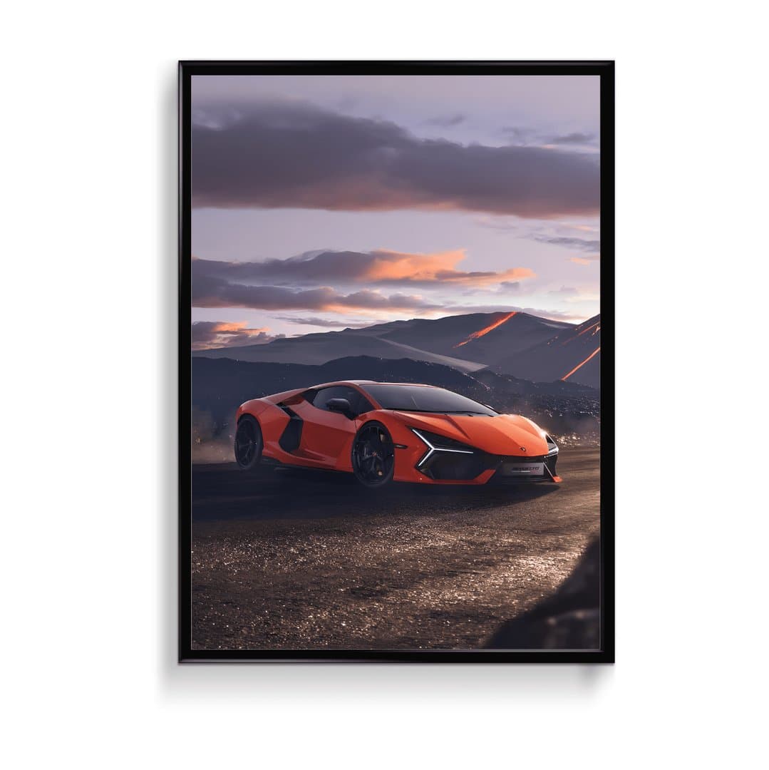 Lamborghini Aventador Car Frame & Poster | HD Acrylic Car Wall Decor for Home & Office | Wall Ready Design Frames & Posters 1