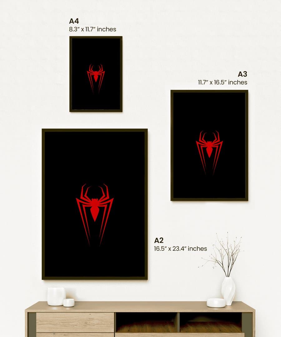 Spider-Man Red Symbiote Edition (Movie) Frame & Poster | HD Acrylic Movie Wall Decor for Home & Office | Wall Ready Design Frames & Posters 2