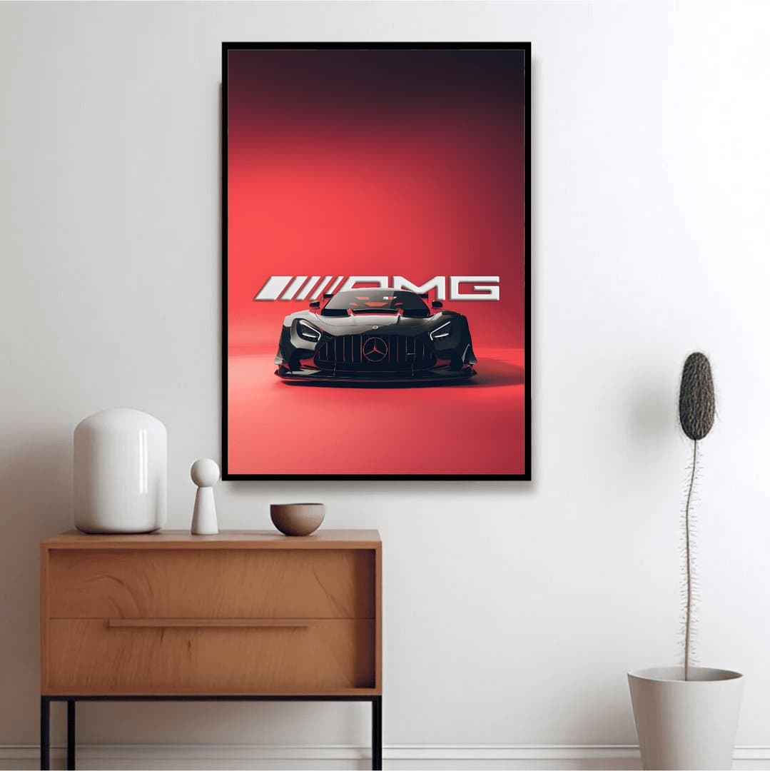 Mercedes-AMG GT-R Frame & Poster | HD Acrylic Car Wall Decor for Home & Office | Wall Ready Design Frames & Posters 4