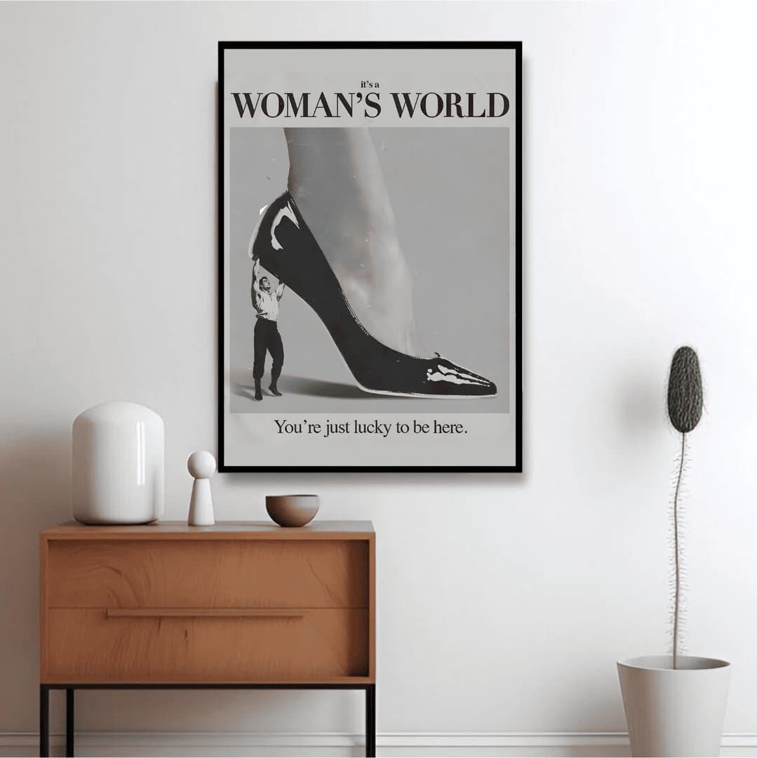 It's a Woman's World (For Her) Frame & Poster | HD Acrylic For Her Wall Decor for Home & Office | Wall Ready Design Frames & Posters 4