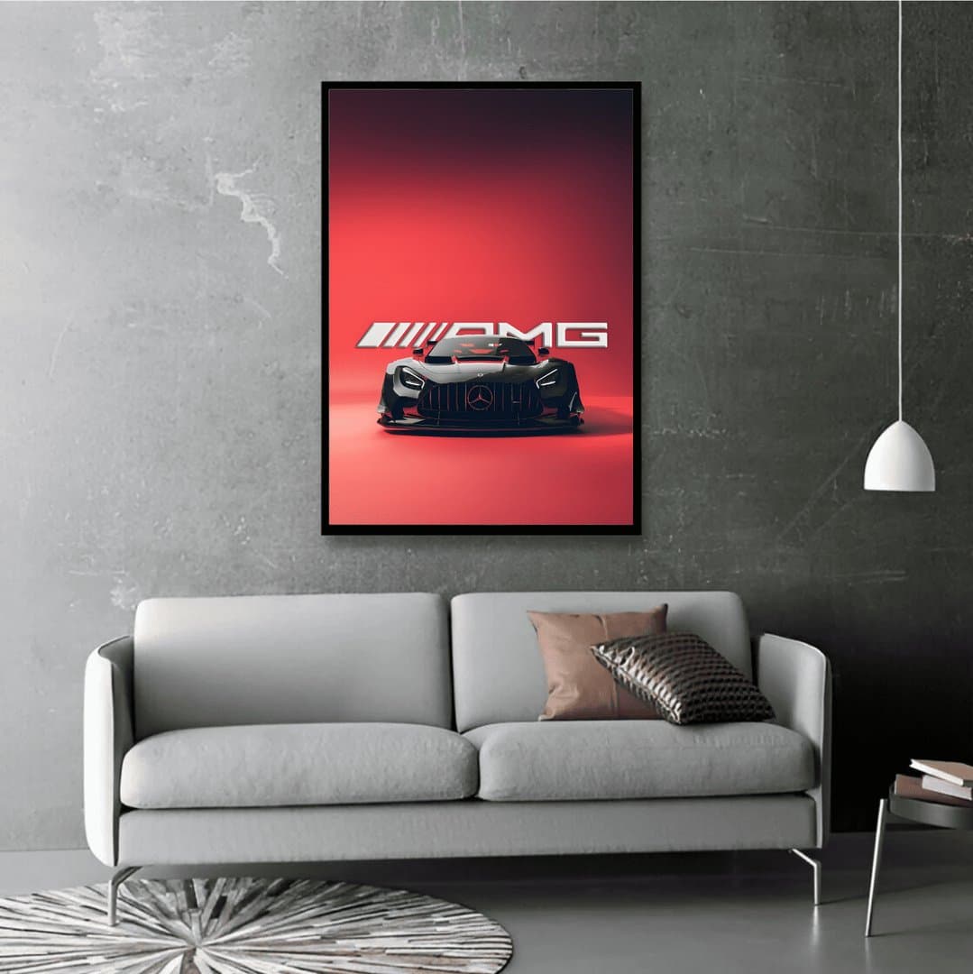 Mercedes-AMG GT-R Frame & Poster | HD Acrylic Car Wall Decor for Home & Office | Wall Ready Design Frames & Posters 3