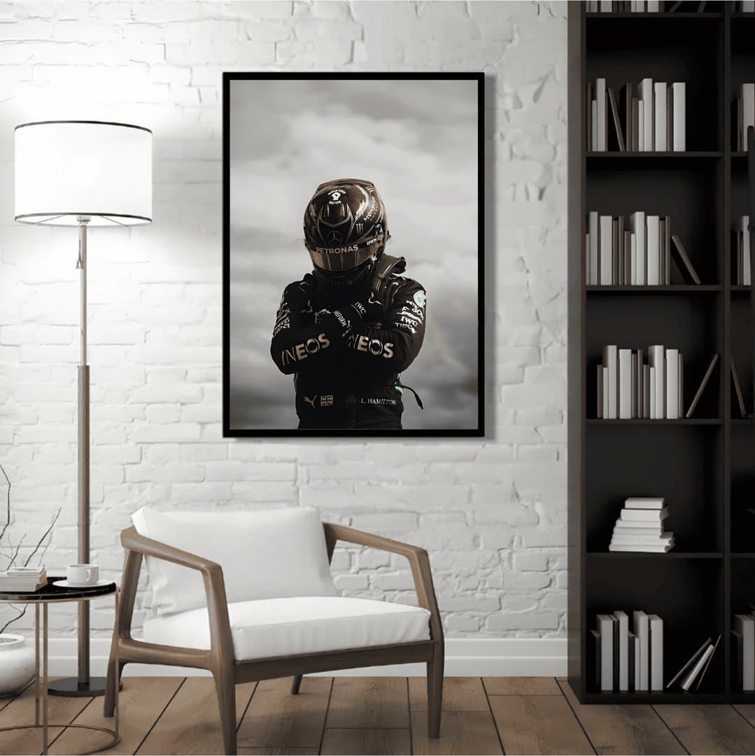 Lewis Hamilton (F1 Racing) Frame & Poster | HD Acrylic Sports Wall Decor for Home & Office | Wall Ready Design Frames & Posters 5