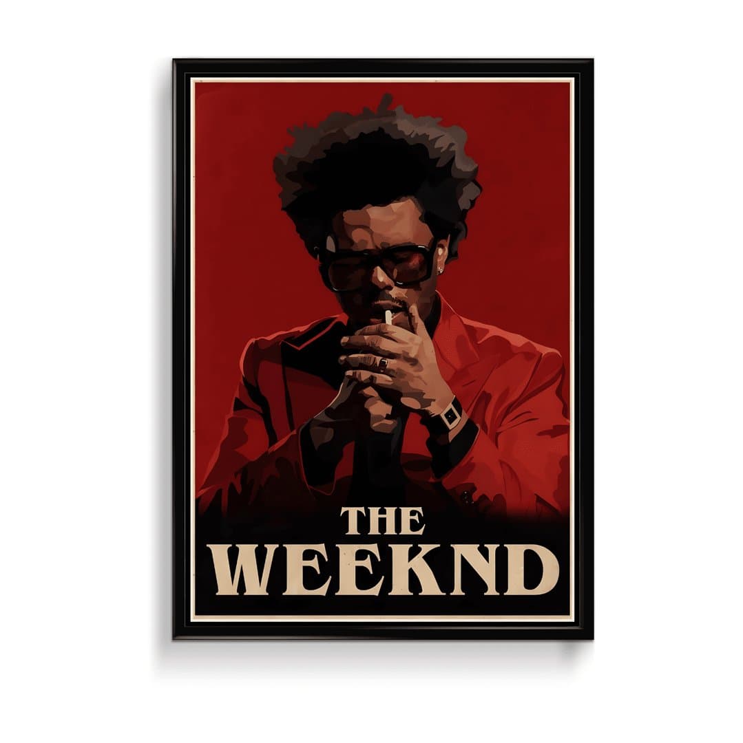 The Weeknd Portrait (Music Album) Frame & Poster | HD Acrylic Music Album Wall Decor for Home & Office | Wall Ready Design Frames & Posters
