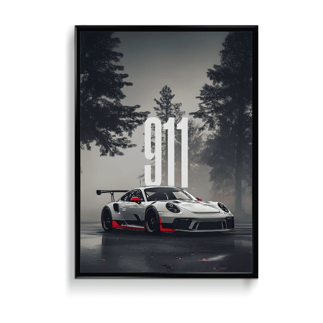 Porsche GT3 Car Frame & Poster | HD Acrylic Car Wall Decor for Home & Office | Wall Ready Design Frames & Posters