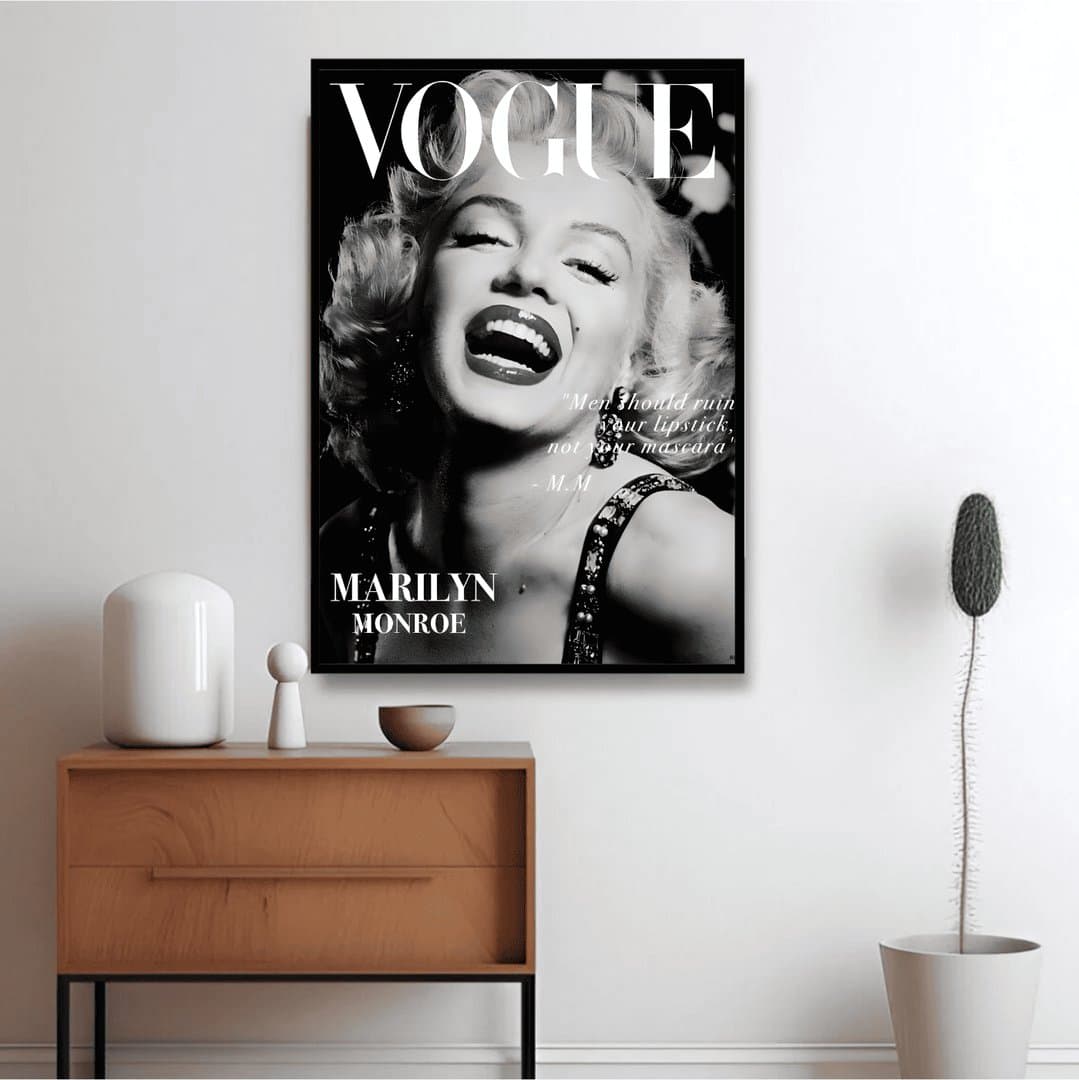 Marilyn Monroe Vogue Quote (For Her) Frame & Poster | HD Acrylic For Her Wall Decor for Home & Office | Wall Ready Design Frames & Posters 3