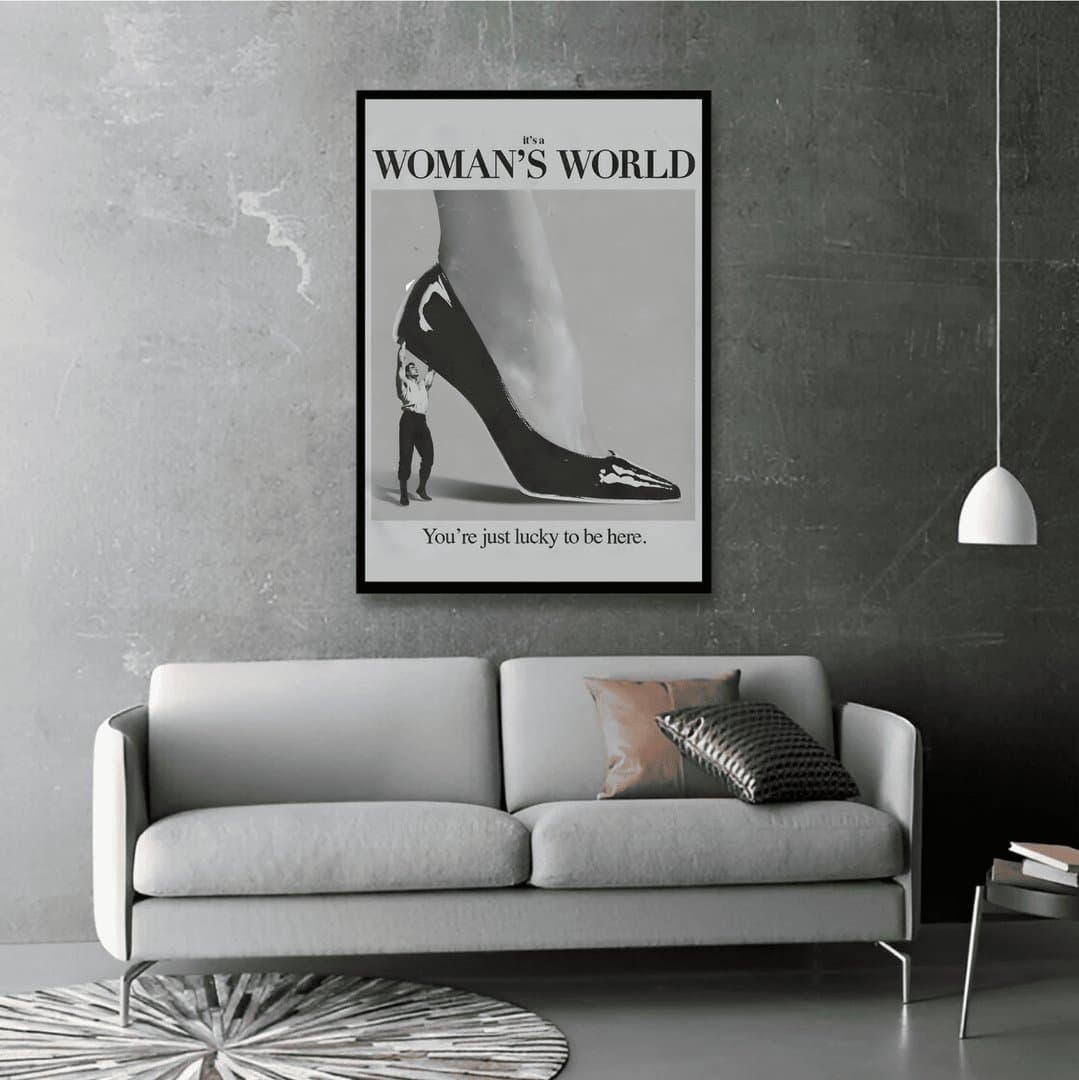 It's a Woman's World (For Her) Frame & Poster | HD Acrylic For Her Wall Decor for Home & Office | Wall Ready Design Frames & Posters 3