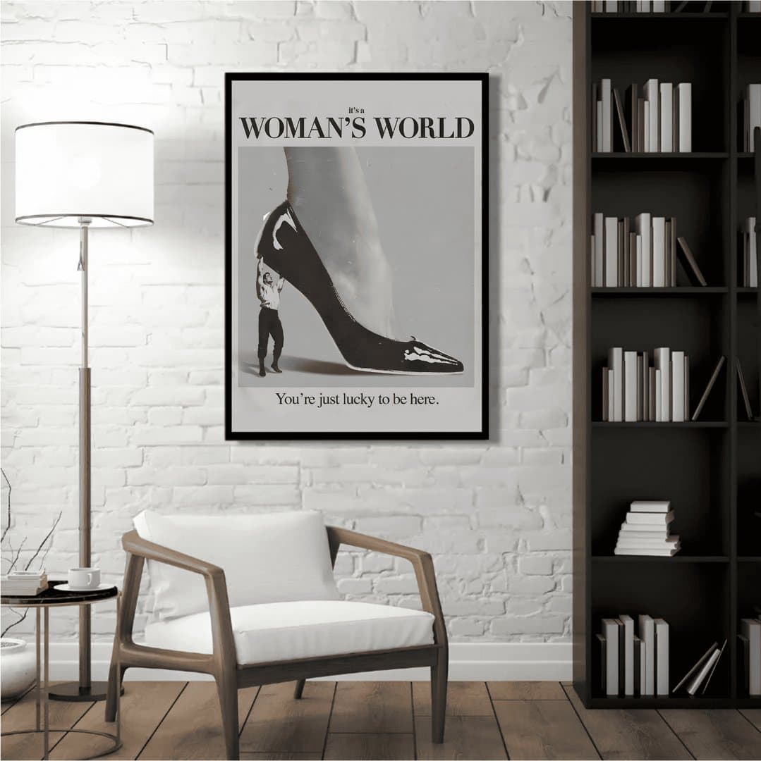 It's a Woman's World (For Her) Frame & Poster | HD Acrylic For Her Wall Decor for Home & Office | Wall Ready Design Frames & Posters 5