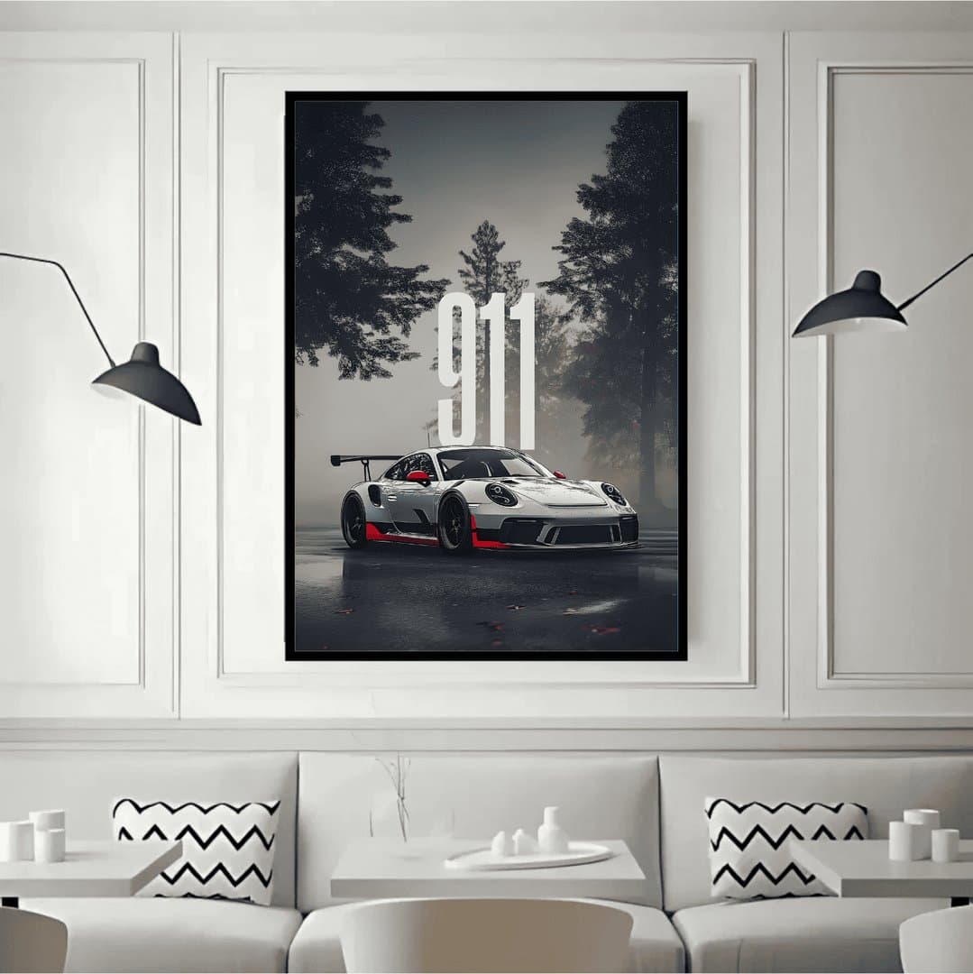 Porsche GT3 Car Frame & Poster | HD Acrylic Car Wall Decor for Home & Office | Wall Ready Design Frames & Posters 2
