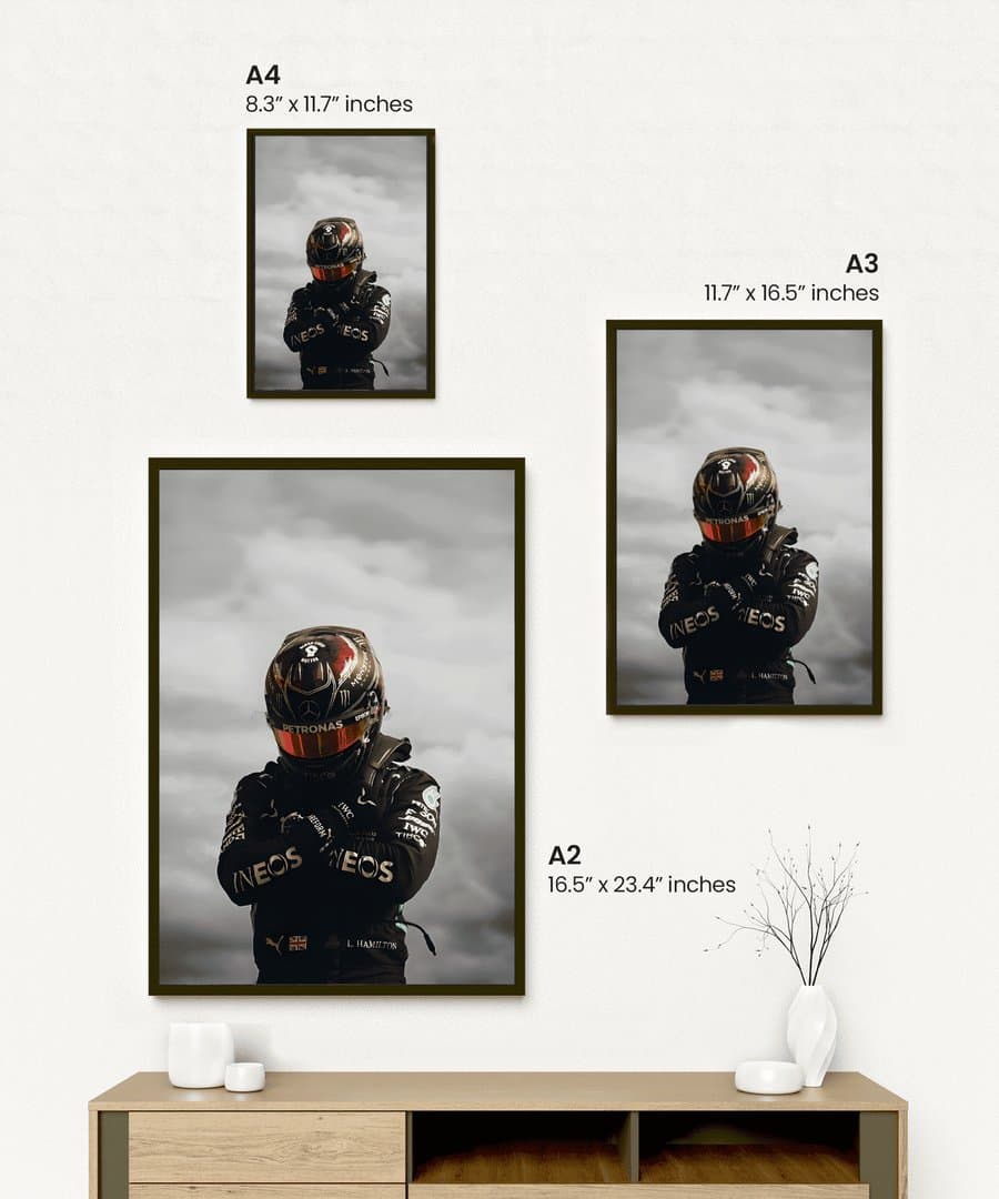 Lewis Hamilton (F1 Racing) Frame & Poster | HD Acrylic Sports Wall Decor for Home & Office | Wall Ready Design Frames & Posters 2