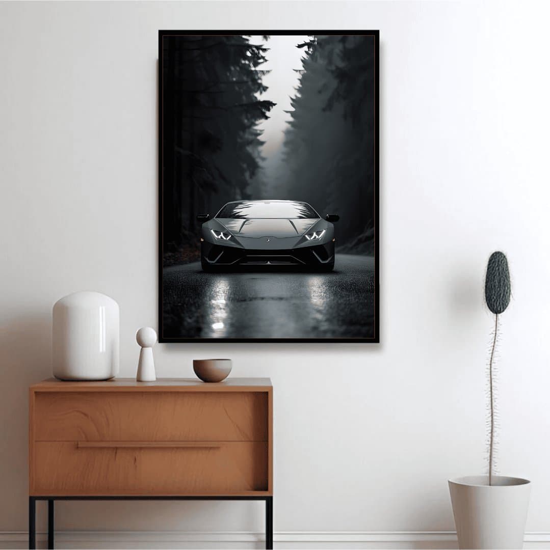 Lamborghini Aventador Car Frame & Poster | HD Acrylic Car Wall Decor for Home & Office | Wall Ready Design Frames & Posters 3