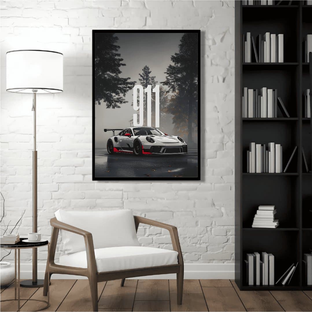 Porsche GT3 Car Frame & Poster | HD Acrylic Car Wall Decor for Home & Office | Wall Ready Design Frames & Posters 4
