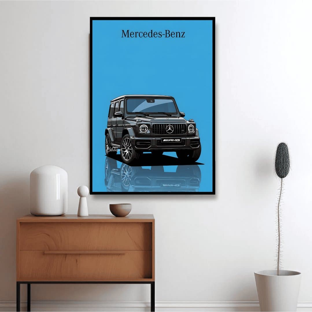 Mercedes-AMG G-Wagon Frame & Poster | HD Acrylic Car Wall Decor for Home & Office | Wall Ready Design Frames & Posters 4