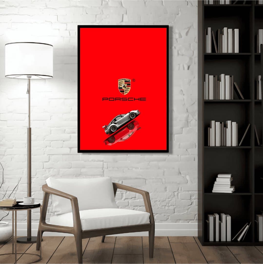 Porsche 911 Car Frame & Poster | HD Acrylic Car Wall Decor for Home & Office | Wall Ready Design Frames & Posters 4