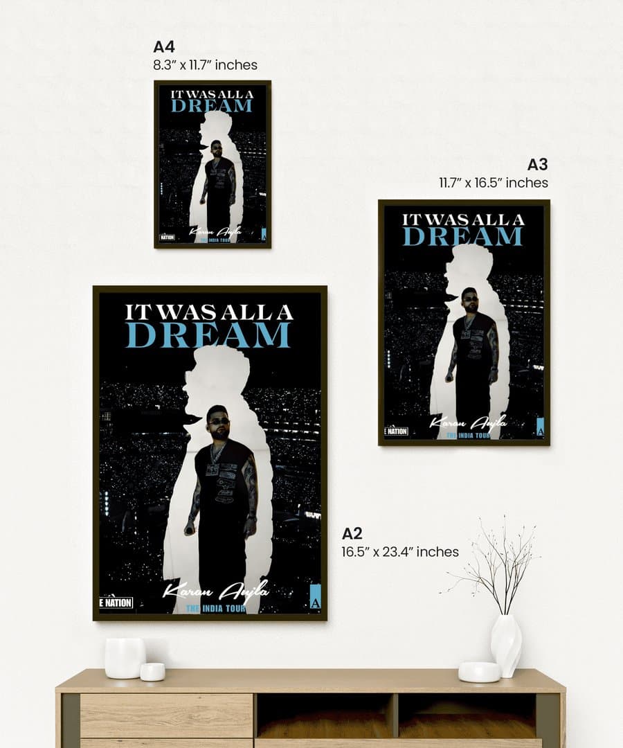 Karan Aujla Concert (Music Album) Frame & Poster | HD Acrylic Music Album Wall Decor for Home & Office | Wall Ready Design Frames & Posters 2