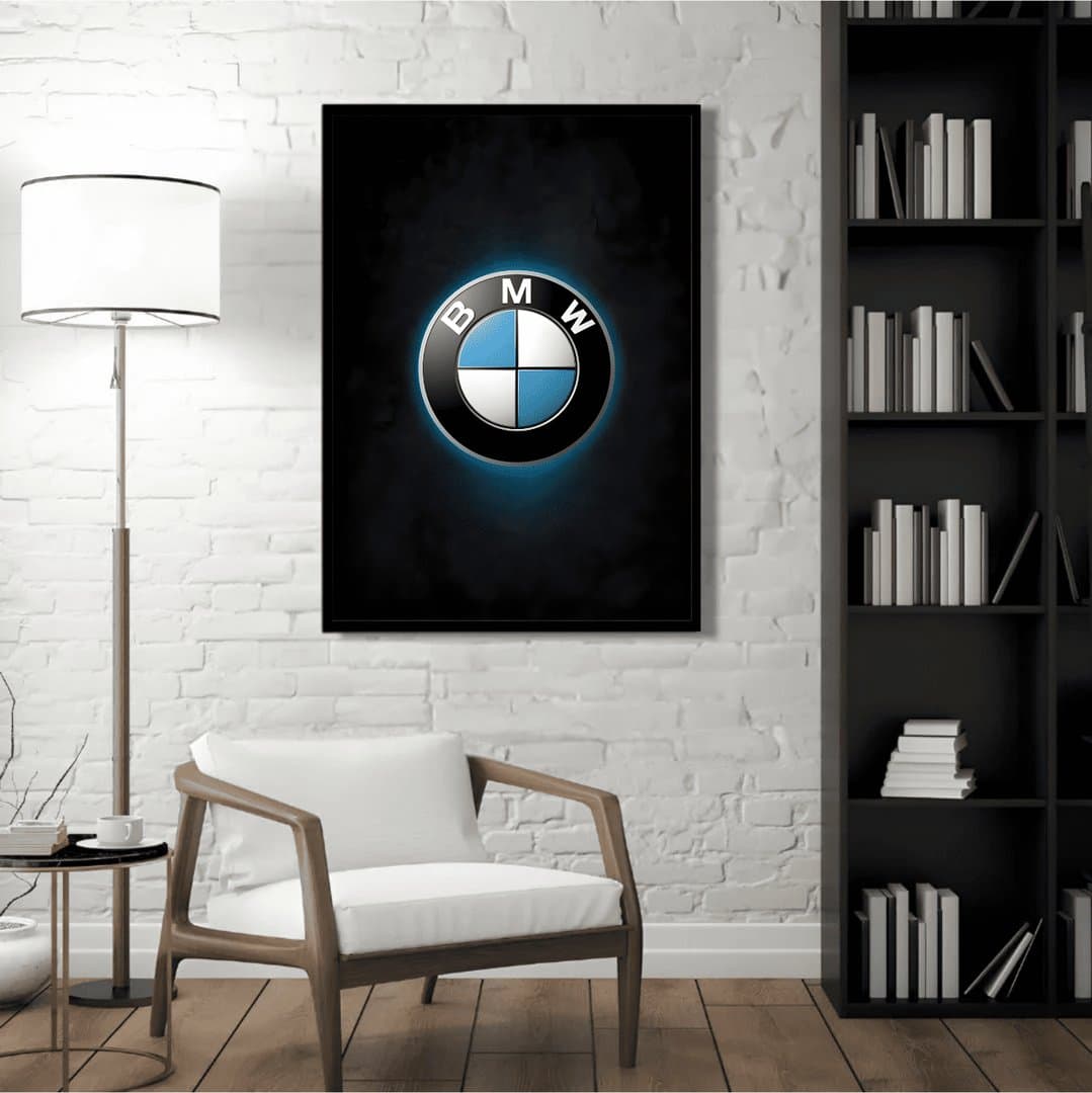 BMW Logo Frame & Poster | HD Acrylic Car Wall Decor for Home & Office | Wall Ready Design Frames & Posters 5